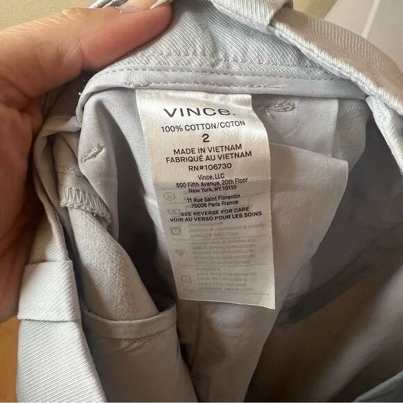 Vince Low-Rise Washed Cotton Crop Pant in Lunar Dust Grey NEW 2 - Picture 7 of 8